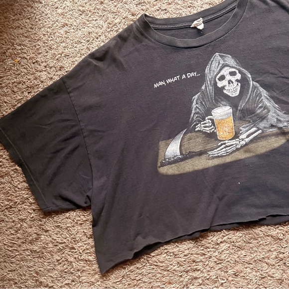 Vintage Tops - Vintage Grim Reaper Graphic Tee